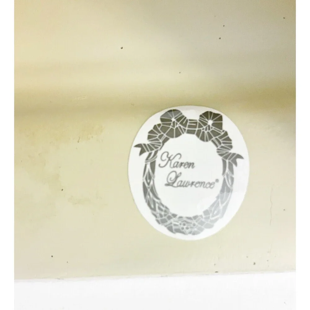 Karen Lawrence Tissue Box Cover Faux Marble Faux Silver 6x6x6
